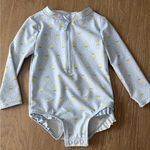 Carter's Blue Baby Swimsuit with Yellow Lemon Print - new without tags
